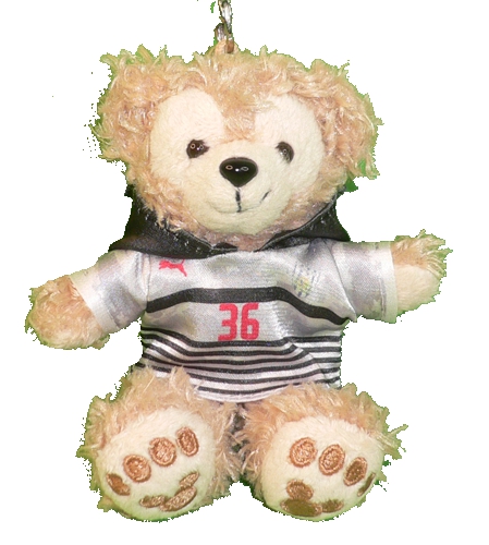 ダッフィー ぬい服 衣装 ストラップサイズ 聖隷FCユニフォーム ダッフィーのコスプレ衣装  サッカー 高校サッカー フード有無、番号ネーム指定可