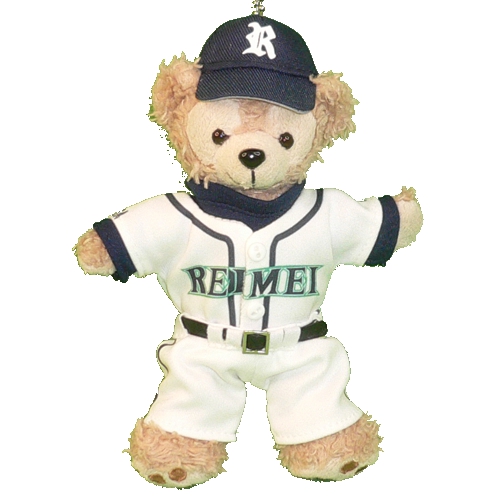 ダッフィー ぬいぐるみ ぬい服 ユニフォーム  千葉黎明高校 白色Ver. 野球部 高校野球 選抜高校野球 ダッフィーぬいぐるみバッジサイズ ダッフィーのコスプレ服 衣装 野球 番号ネーム指定可