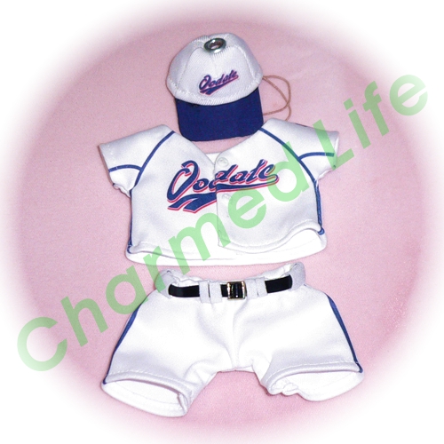 ダッフィー 服 ストラップサイズ 秋田県大館シニア野球ユニフォーム風 ダッフィーのコスプレ服  衣装  野球 番号ネーム指定可