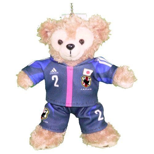 ダッフィー 服 ぬいバサイズ 日本 なでしこ 2012-13年ユニフォーム風 ダッフィーのコスプレ服 衣装 サッカー 番号ネーム指定可