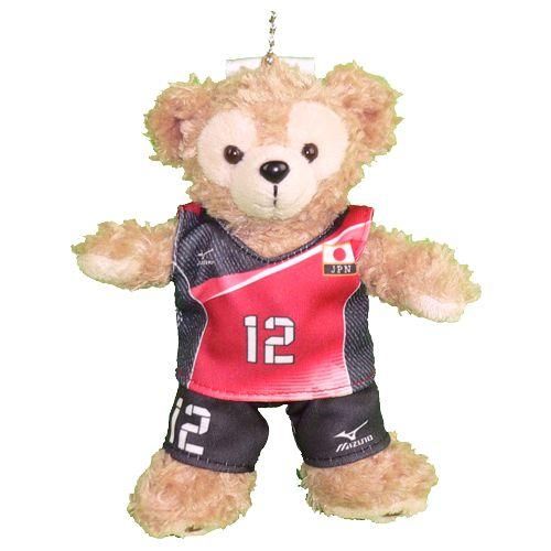 ダッフィー 服 ぬいバサイズ 全日本女子バレー 2016年の赤いユニフォーム風 ダッフィーのコスプレ服 衣装 バレーボール 番号ネーム指定可