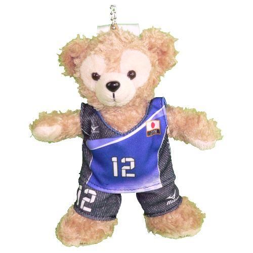 ダッフィー 服 ぬいバサイズ 全日本女子バレー 2016年の青いユニフォーム風 ダッフィーのコスプレ服 衣装 バレーボール 番号ネーム指定可