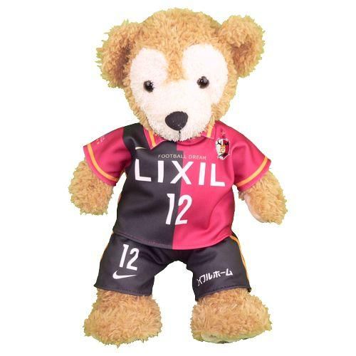 ダッフィー ぬいぐるみ 服 ユニフォーム Sサイズ 鹿島 2016年風 ダッフィーのコスプレ服 衣装 サッカー 番号ネーム指定可