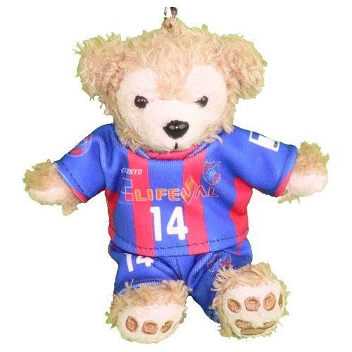 ダッフィー 服 ストラップサイズ FC東京ユニフォーム風 ダッフィーのコスプレ服 衣装 バレーボール 番号ネーム指定可