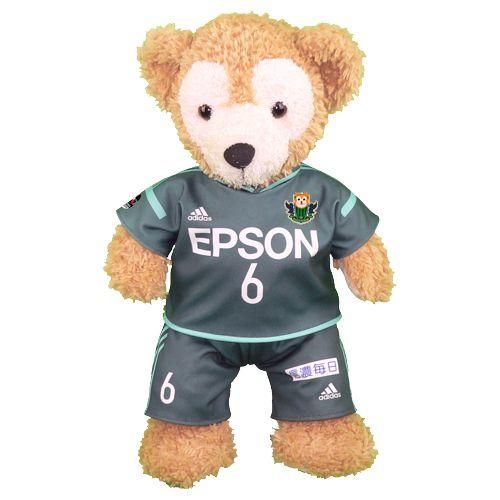 ダッフィー ぬいぐるみ 服 ユニフォーム Sサイズ 長野 2016年風 ダッフィーのコスプレ服 衣装 サッカー 番号ネーム指定可