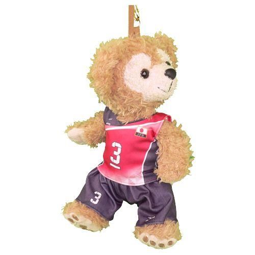 ダッフィー 服 ポーチサイズ 全日本女子バレー 2016年のユニフォーム風 ダッフィーのコスプレ服 衣装 バレーボール 番号ネーム指定可