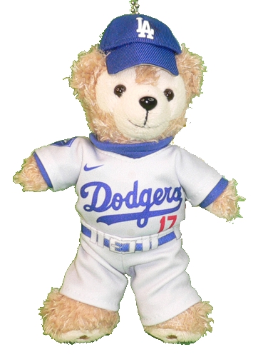 ダッフィー 服 ぬいバサイズ ロサンジェルスのグレー色ユニフォーム風 ダッフィーのコスプレ服 衣装 野球 ドジャース メジャーリーグ 大谷翔平