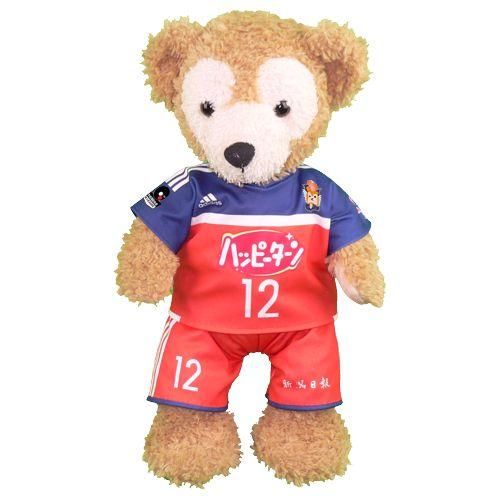 ダッフィー ぬいぐるみ 服 ユニフォーム Sサイズ 新潟 2016年 オレンジ風 ダッフィーのコスプレ服 衣装 サッカー 番号ネーム指定可