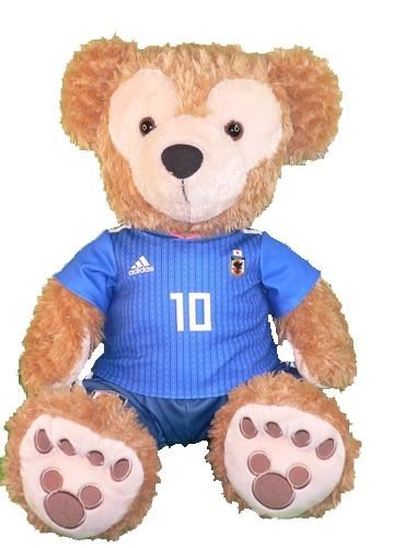 ダッフィー ぬいぐるみ 服 ユニフォーム Sサイズ 日本 2018年風 ダッフィーのコスプレ服 衣装 サッカー 番号ネーム指定可