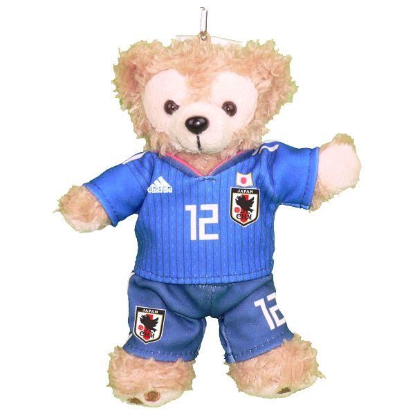 ダッフィー 服 ぬいバサイズ 日本 2018年 ユニフォーム風 ダッフィーのコスプレ服 衣装 サッカー 番号ネーム指定可