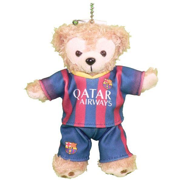 ダッフィー 服 ぬいバサイズ バルセロナ ユニフォーム風 ダッフィーのコスプレ服 衣装 サッカー 番号ネーム指定可