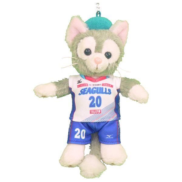 ジェラトーニ 服 ぬいバサイズ 岡山シーガルズ 2016年 ユニフォーム風 ジェラトーニのコスプレ服 衣装 バレーボール 番号ネーム指定可