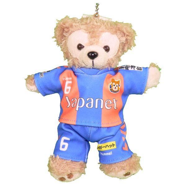 ダッフィー 服 ぬいバサイズ 長崎の2015年ユニフォーム風 ダッフィーのコスプレ服 衣装 サッカー 番号ネーム指定可