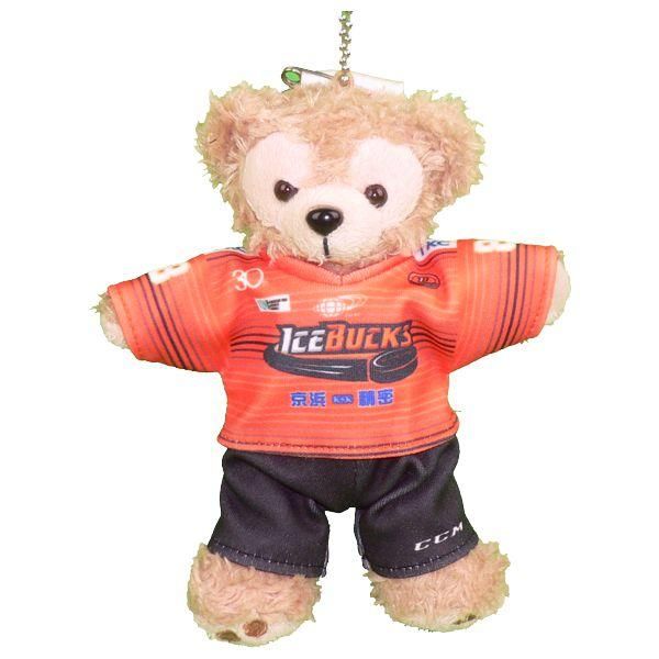 ダッフィー 服 ぬいバサイズ  ICE BUCKS のユニフォーム風 ダッフィーのコスプレ服 衣装 アイスホッケー 番号ネーム指定可