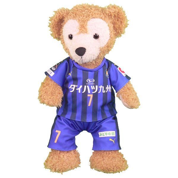 ダッフィー ぬいぐるみ 服 ユニフォーム Sサイズ 大分 2018年風 ダッフィーのコスプレ服 衣装 サッカー 番号ネーム指定可