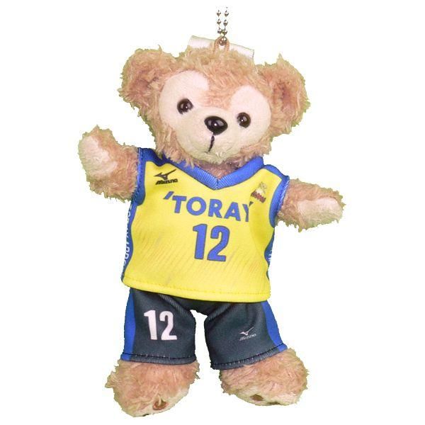 ダッフィー 服 ぬいバサイズ 東レアローズ 2019 ユニフォーム風 ダッフィーのコスプレ服 衣装 バレーボール 番号ネーム指定可