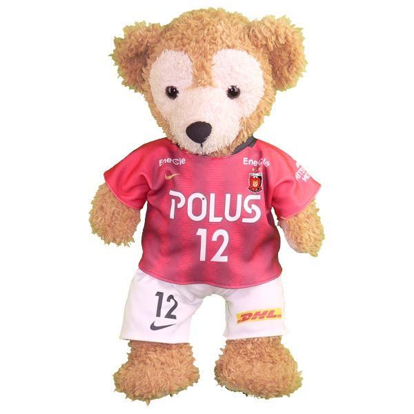 ダッフィー ぬいぐるみ 服 ユニフォーム Sサイズ 浦和 2019年風 ダッフィーのコスプレ服 衣装 サッカー 番号ネーム指定可