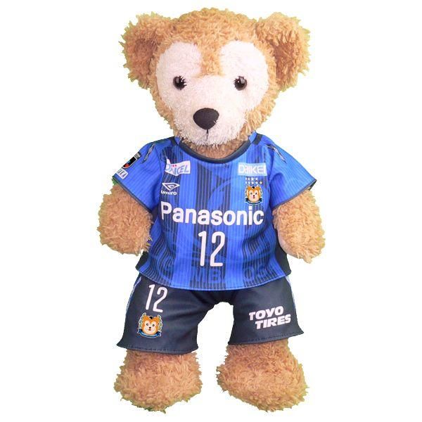 ダッフィー ぬいぐるみ 服 ユニフォーム Sサイズ 大阪 2019年風 ダッフィーのコスプレ服 衣装 サッカー 番号ネーム指定可