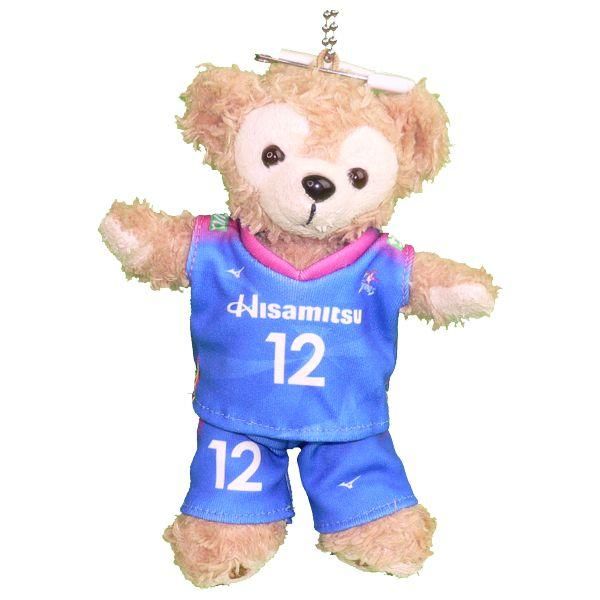 ダッフィー 服 ぬいバサイズ 久光製薬スプリングス2019のユニフォーム風 ダッフィーのコスプレ服 衣装 バレーボール 番号ネーム指定可