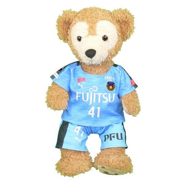 ダッフィー ぬいぐるみ 服 ユニフォーム Sサイズ 川崎 2019年風 ダッフィーのコスプレ服 衣装 サッカー 番号ネーム指定可