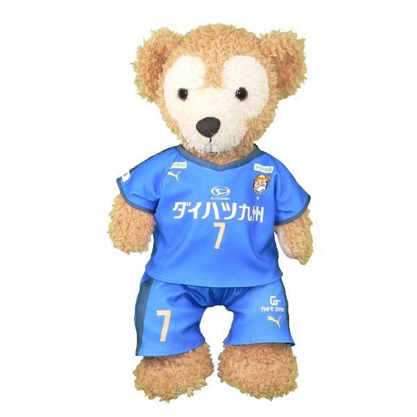 ダッフィー ぬいぐるみ 服 ユニフォーム Sサイズ 大分 2019年風 ダッフィーのコスプレ服 衣装 サッカー 番号ネーム指定可