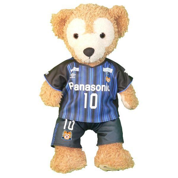 ダッフィー ぬいぐるみ 服 ユニフォーム Sサイズ 大阪 2020年風 ダッフィーのコスプレ服 衣装 サッカー 番号ネーム指定可