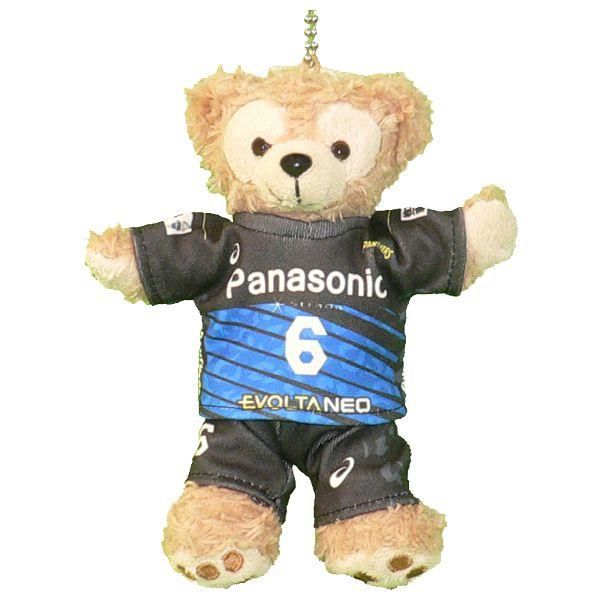 ダッフィー 服 ぬいバサイズ パナソニックパンサーズ 青と黒色の斜め模様 2020 ユニフォーム風 ダッフィーのコスプレ服 衣装 バレーボール 番号ネーム指定可
