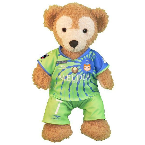 ダッフィー ぬいぐるみ 服 ユニフォーム Sサイズ 湘南 2020年風 ダッフィーのコスプレ服 衣装 サッカー 番号ネーム指定可