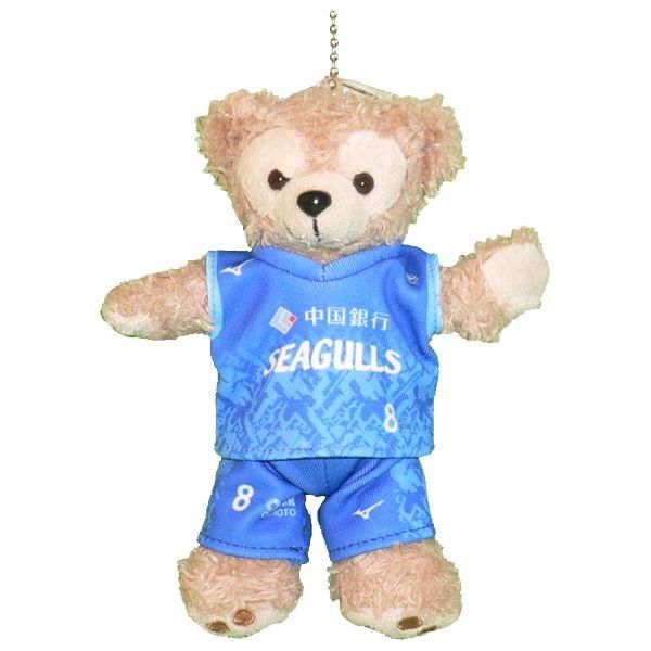 ダッフィー 服 ぬいバサイズ 岡山シーガルズ 2019-20 青のミズノユニフォーム風 ダッフィーのコスプレ服 衣装 バレーボール 番号ネーム指定可