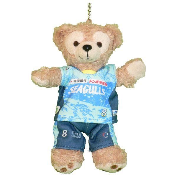 ダッフィー 服 ぬいバサイズ 岡山シーガルズ 2019-20 水色のトンボユニフォーム風 ダッフィーのコスプレ服 衣装 バレーボール 番号ネーム指定可