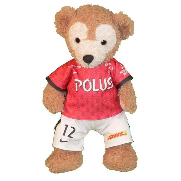 ダッフィー ぬいぐるみ 服 ユニフォーム Sサイズ 浦和 2021年風 ダッフィーのコスプレ服 衣装 サッカー 番号ネーム指定可