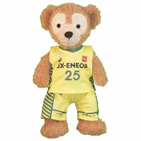 ダッフィー ぬいぐるみ 服 ユニフォーム Sサイズ JX-ENEOS Sunflower 2018年風 ダッフィーのコスプレ服 衣装 バスケットボール 番号ネーム指定可