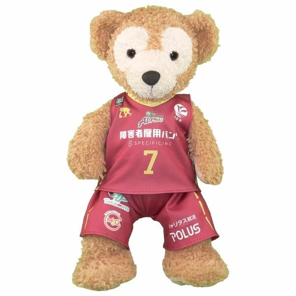 ダッフィー ぬいぐるみ 服 ユニフォーム Sサイズ 越谷アルファーズ 2022年風 ダッフィーのコスプレ服 衣装 バスケットボール 番号ネーム指定可