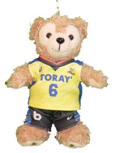ダッフィー 服 ぬいバサイズ 東レアローズ 2022-2023 黄色 ユニフォーム風 ダッフィーのコスプレ服 衣装 バレーボール 番号・ネーム指定可