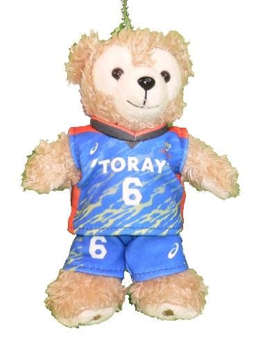 ダッフィー 服 ぬいバサイズ 東レアローズ 2022-2023 青色 ユニフォーム風 ダッフィーのコスプレ服 衣装 バレーボール 番号・ネーム指定可