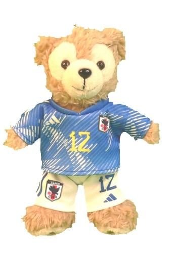 ダッフィー 服 ぬいバサイズ 2022年 2023年 2024年 ユニフォーム風 ダッフィーのコスプレ服 衣装 サッカー日本番号ネーム指定可