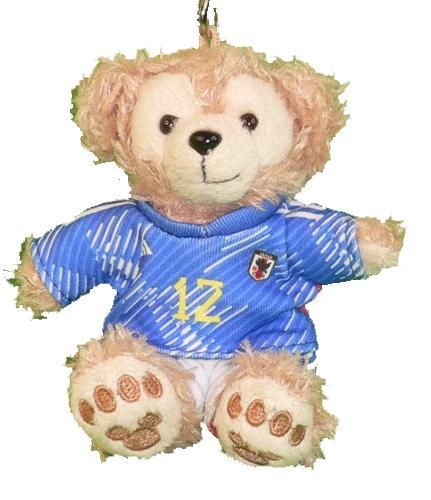 ダッフィー 服 ストラップサイズ 2022 2023 2024年 ユニフォーム風 ダッフィーのコスプレ服 衣装 サッカー日本番号ネーム指定可