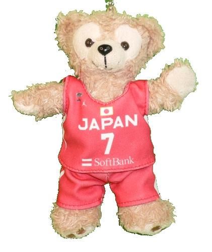 ダッフィー 服 ぬいバサイズ 日本代表 2023年赤色ユニフォーム風 ダッフィーのコスプレ服 衣装 バスケットボール  パリオリンピック 番号ネーム指定可