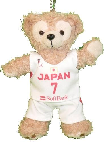 ダッフィー 服 ぬいバサイズ 日本代表 2023年白色ユニフォーム風 ダッフィーのコスプレ服 衣装 バスケットボール  パリオリンピック 番号ネーム指定可