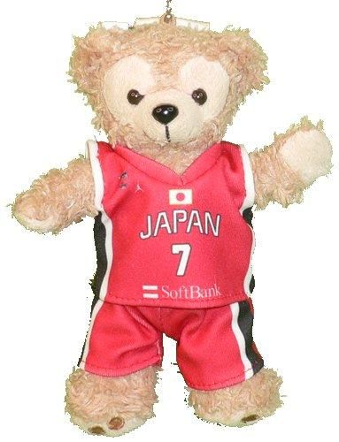 ダッフィー 服 ぬいバサイズ 日本代表 男子 バスケ 2024年赤色ユニフォーム風 ダッフィーの着せ替え服 衣装 バスケットボール  パリオリンピック 番号ネーム指定可