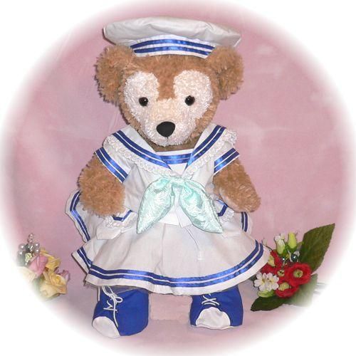 ダッフィー ぬいぐるみ 服 コスチューム Sサイズ フリル付きセーラー服風 ダッフィーのコスプレ服 衣装 研究生