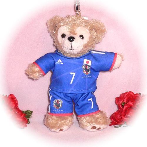 ダッフィー 服 ぬいバサイズ 日本の2014年ユニフォーム風 ダッフィーのコスプレ服 衣装 サッカー 番号ネーム指定可