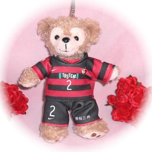 ダッフィー 服 ぬいバサイズ 鹿島の2009年ユニフォーム風 ダッフィーのコスプレ服 衣装 サッカー 番号ネーム指定可