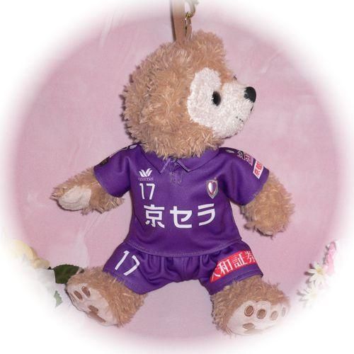 ダッフィー 服 ポーチサイズ 京都の2014年ユニフォーム風 ダッフィーのコスプレ服 衣装 サッカー 番号ネーム指定可