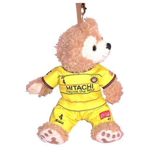 ダッフィー 服 ポーチサイズ 柏の2015年黄色のユニフォーム風 ダッフィーのコスプレ服 衣装 サッカー 番号ネーム指定可