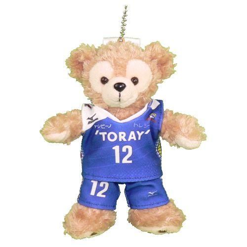ダッフィー ぬいバサイズ 東レアローズ女子 2015年 青 ユニフォーム風 ダッフィーのコスプレ服 衣装 バレーボール 番号ネーム指定可