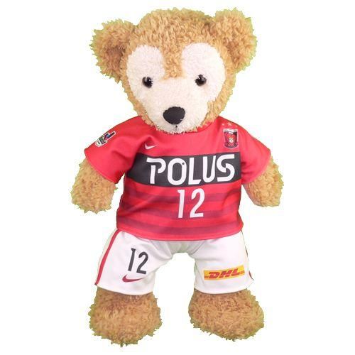 ダッフィー ぬいぐるみ 服 ユニフォーム Sサイズ 浦和 2016年風 ダッフィーのコスプレ服 衣装 サッカー 番号ネーム指定可